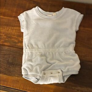 GAP Soft Blue Baby terry cloth romper